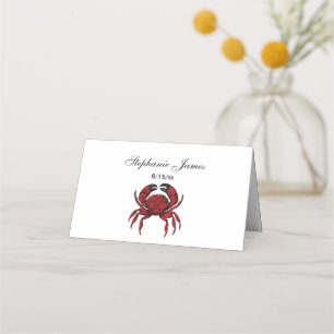 Vintage Crab Drawing #1 Place Card