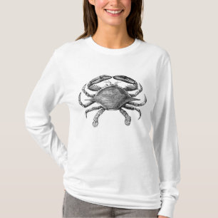 Vintage Crab Drawing T-Shirt