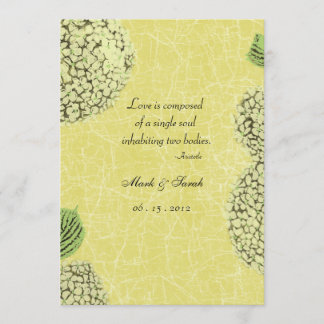 Vintage Crackle Hydrangea Wedding Invitation