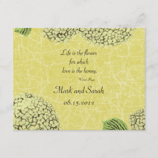 Vintage Crackle Hydrangeas RSVP Card