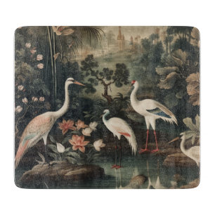 vintage cranes and palaces in the tropics cutting board