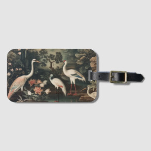 vintage cranes and palaces in the tropics luggage tag