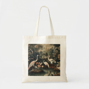 vintage cranes and palaces in the tropics tote bag