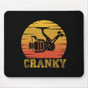 Vintage Cranky Fishing Reel Mouse Pad