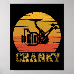 Vintage Cranky Fishing Reel Poster