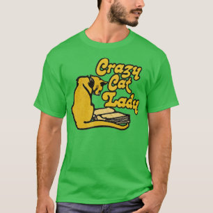 Vintage crazy cat lady I love cats with a retro s T-Shirt