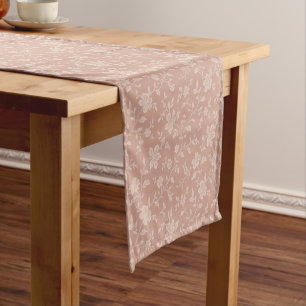 Vintage Cream Florals – Elegant Romantic Short Table Runner