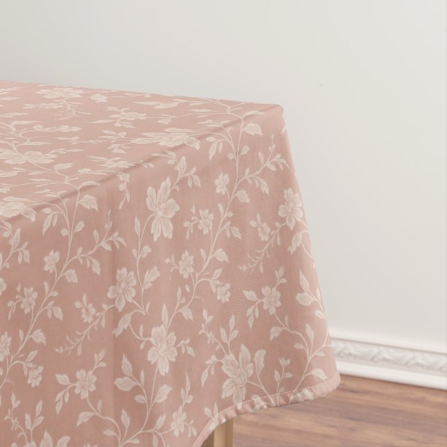 Vintage Cream Florals – Elegant Romantic  Tablecloth (In Situ)