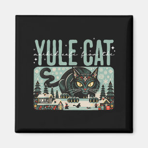 Vintage Creepmas The Yule Cat Tarot Card Dark Chri Magnet