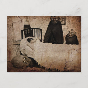 Vintage Creepy Bogeyman Postcard