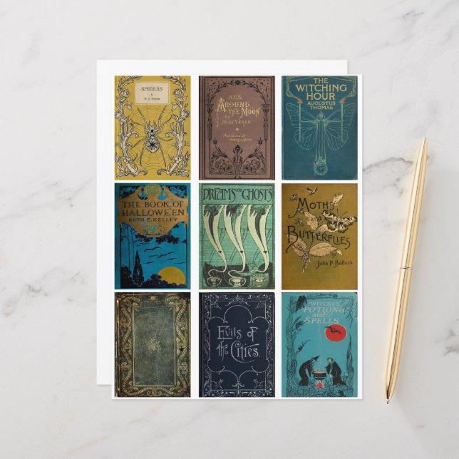 Vintage Creepy Book Covers  (Front/Back In Situ)