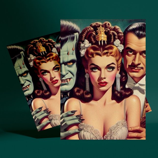 Vintage Creepy Horror Art Postcard (Creator Uploaded)