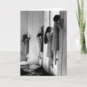 Vintage Creepy Possessed Women Postcard