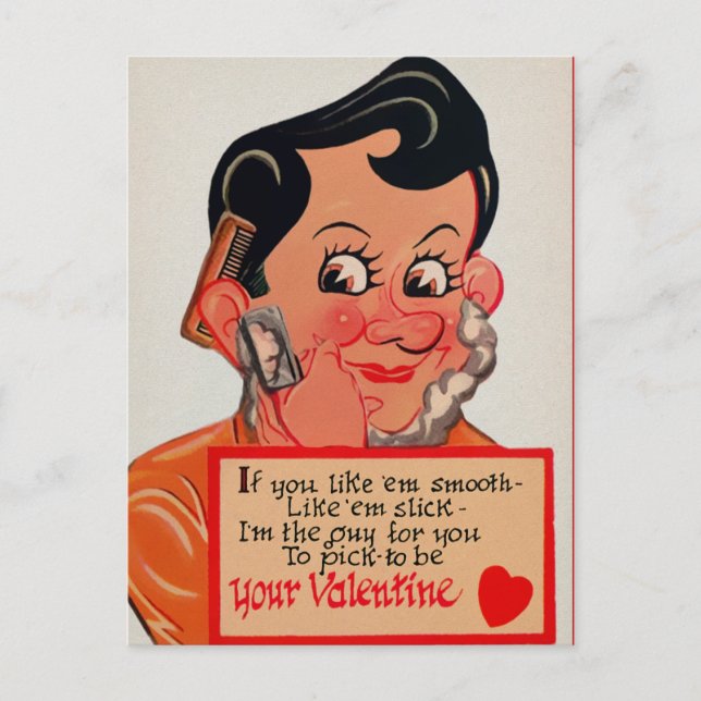 Vintage Creepy Valentines Postcard (Front)
