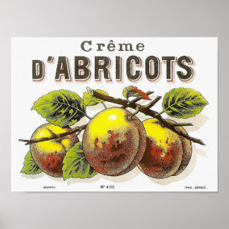 Vintage Creme d'Abricots Ad - Poster