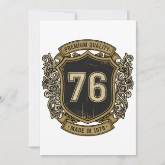 Vintage Crest Made In 1976 Premium Quality Design Invitation