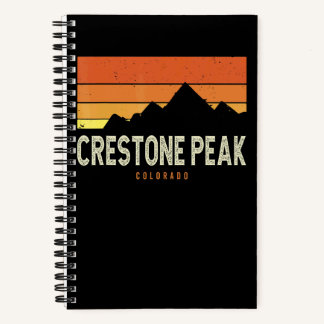 Vintage Crestone Peak Colorado Mountains Hiking Su Notebook