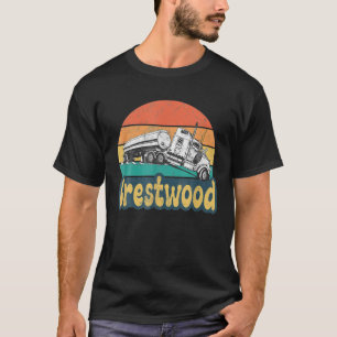 Vintage Crestwood Tourism Semi Stuck Railroad Trac T-Shirt
