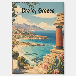 Vintage Crete Greece Greek Island Vacation Travel Magnet