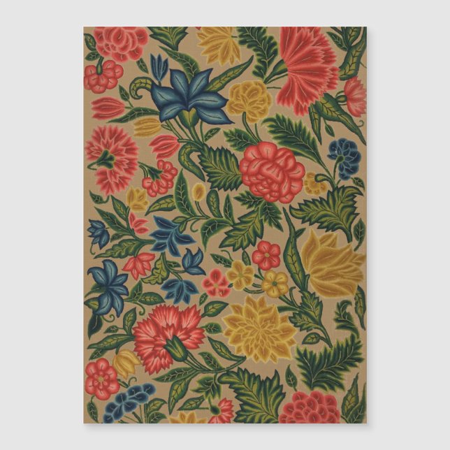 Vintage Crewel Floral Embroidery Pattern (Front)