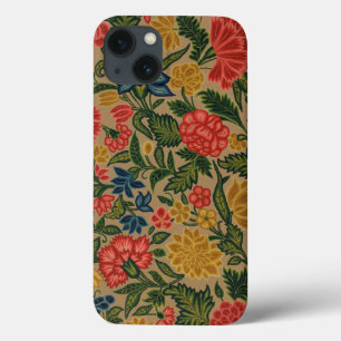 Vintage Crewel Floral Embroidery Pattern iPhone 13 Case