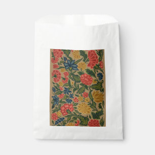 Vintage Crewel Floral Embroidery Pattern Favour Bags
