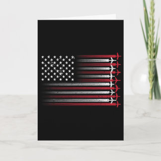 Vintage Cricket American Flag 4th Of July Patrioti Card