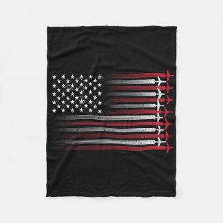 Vintage Cricket American Flag 4th Of July Patrioti Fleece Blanket
