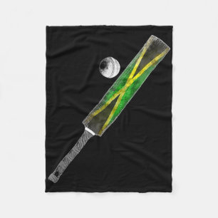Vintage Cricket Jamaica Flag Jamaican Pride  Fleece Blanket