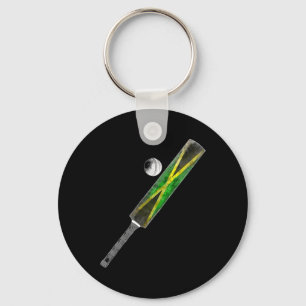 Vintage Cricket Jamaica Flag Jamaican Pride  Key Ring