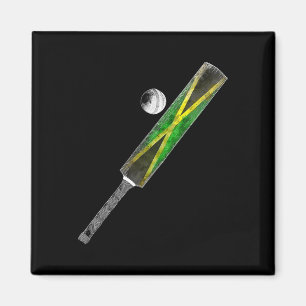 Vintage Cricket Jamaica Flag Jamaican Pride Magnet