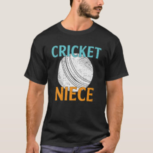 Vintage Cricket Player Niece Gifts Funny Sports Lo T-Shirt