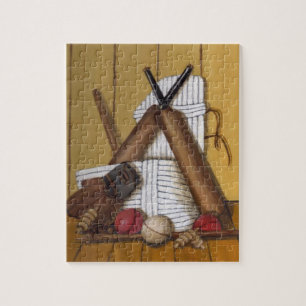Vintage Cricket Still Life Jigsaw Puzzle