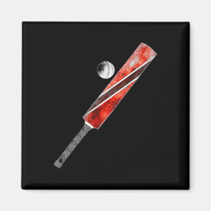 Vintage Cricket Trinidad Flag Trinidadian Pride Magnet