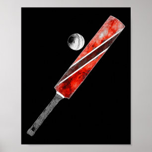 Vintage Cricket Trinidad Flag Trinidadian Pride Poster