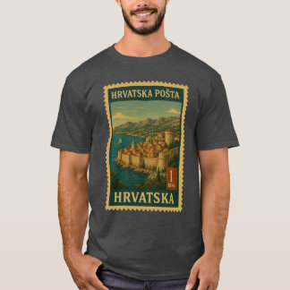 Vintage Croatia Postage Stamp Shirt