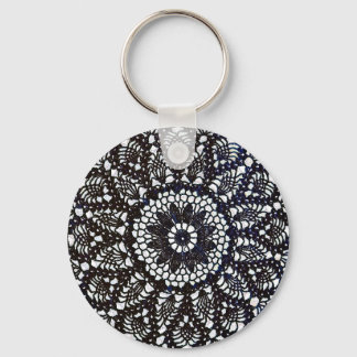 Vintage Crochet Doily Keychain