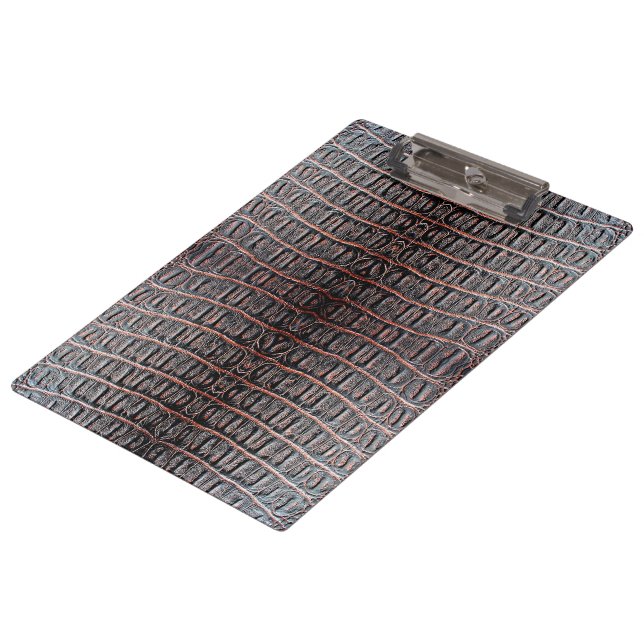 Vintage crocodile skin clipboard (Angled)