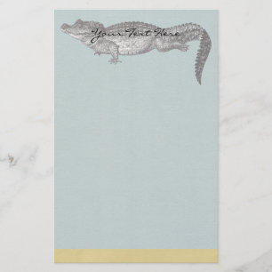 Vintage Crocodile Stationery