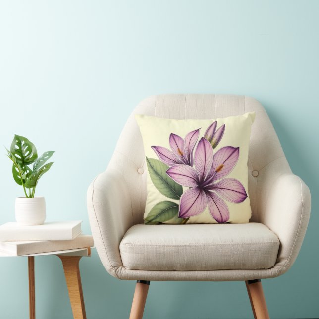 Vintage Crocus on Weathered Paper Cushion (Chair)