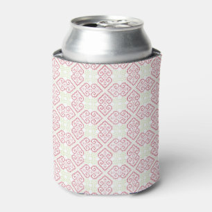 Vintage Cross stitch embroidery hearts pattern Can Cooler