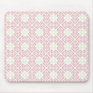 Vintage Cross stitch embroidery hearts pattern Mouse Pad