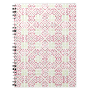 Vintage Cross stitch embroidery hearts pattern Notebook