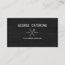 Vintage Crossed Fork Knife Logo Catering Black