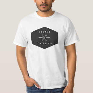 Vintage Crossed Fork Knife Logo Catering Business T-Shirt