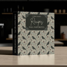 Vintage Crow & Floral Recipe Binder – Customisable