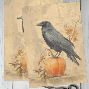 Vintage Crow Halloween Tissue Paper
