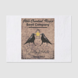 Vintage Crow Seed Co. Design Tissue Paper