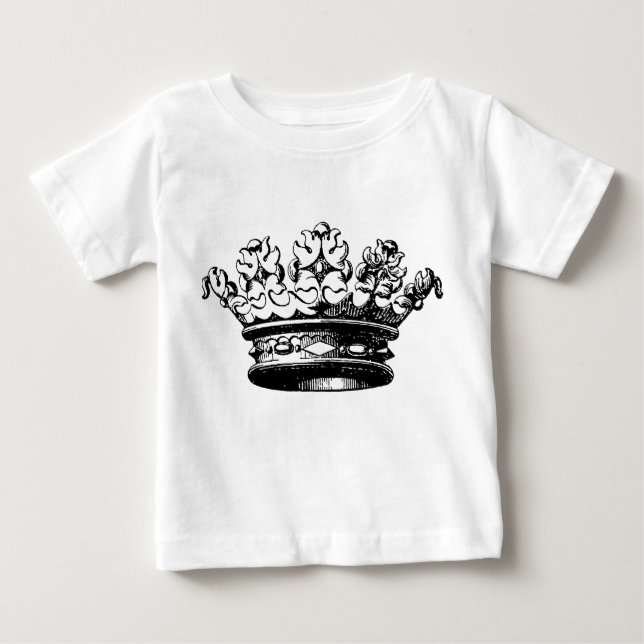 Vintage Crown - Black Baby T-Shirt (Front)
