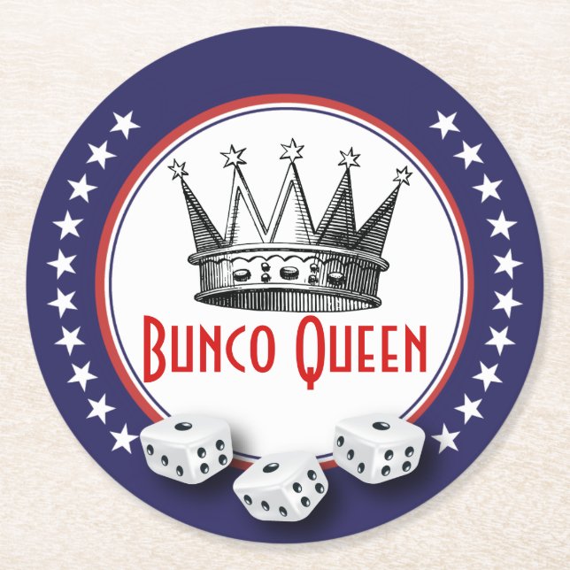Vintage Crown Bunco Queen Coasters (Front)